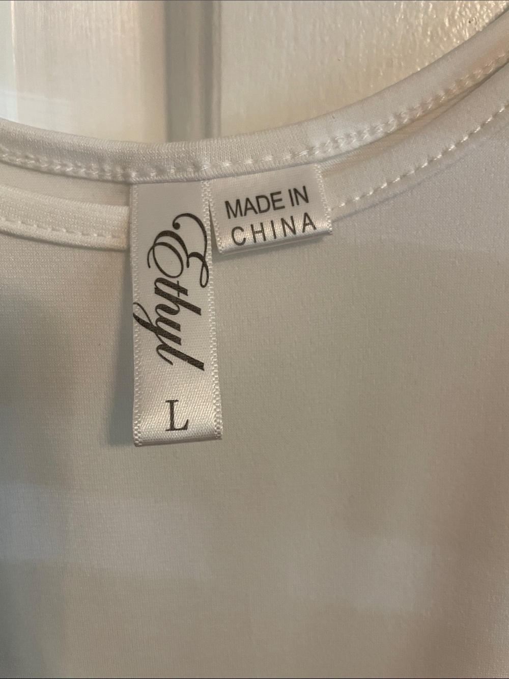Ethyl White Scoop Neck Tank Top - Picture 2 of 3